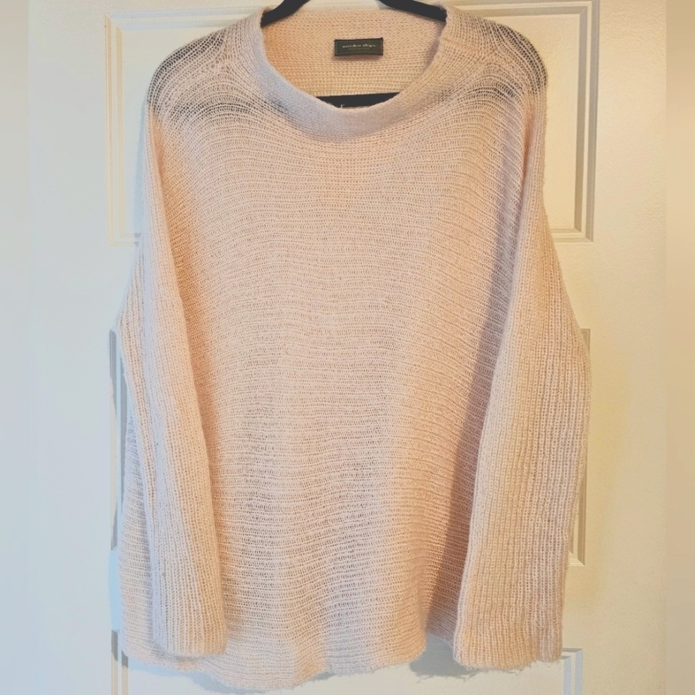 Wooden Ships Pink Lightweight Women's Sweater sz small/medium